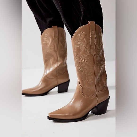 NIB FREE PEOPLE JEFFREY CAMPBELL 
Dagget Western Boots - Dark Taupe 
$270 MSRP - Picture 2 of 15